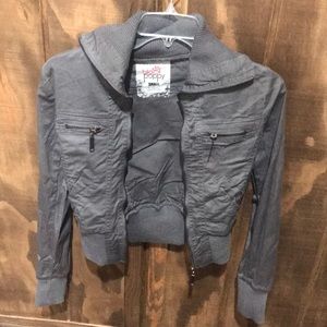 Black Poppy Short Grey jacket